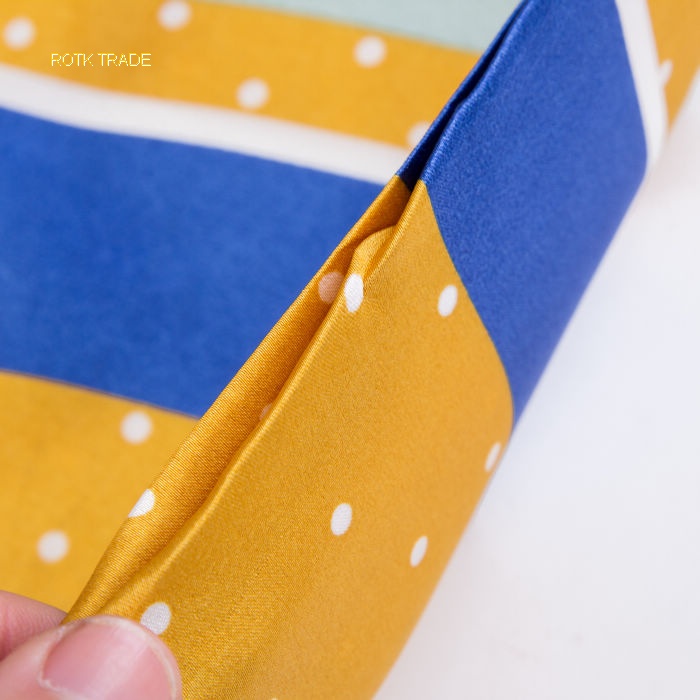 ROTK TRADE Striped Silky Soft Cute Scarf 50CM ~ 50CM (Yellow Point)